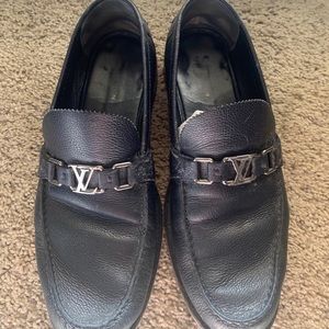 Size 11 black loafer. Louis Vuitton